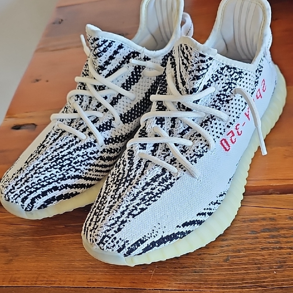 adidas Yeezy Boost 350 V2 Zebra White Black with Red Accents